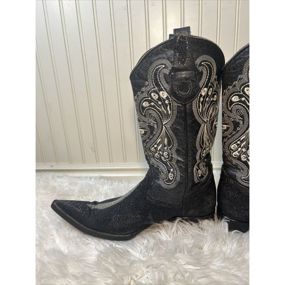 CORRECAMINOS Cowboy Boots  Exotic STINGRAY Leather Men's Size US  SIZE 8-8.5 - Picture 4 of 12